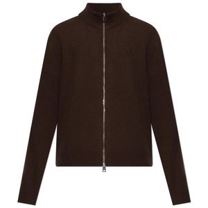 Givenchy Brown Cardigan With Embroidered Logo for men