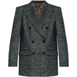 Dolce & Gabbana Grey Herringbone Blazer