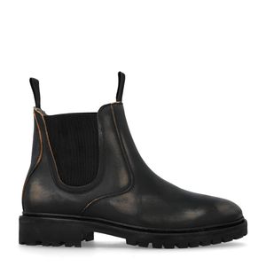 AllSaints Black Chelsea Boots Toby for men