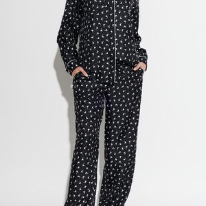 Moschino Black Silk Shirt With Print