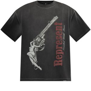 Represent Black T-Shirt With Print for men