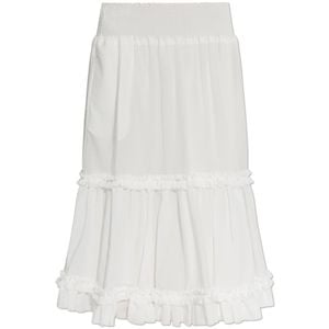 Balmain White Ruffled Skirt
