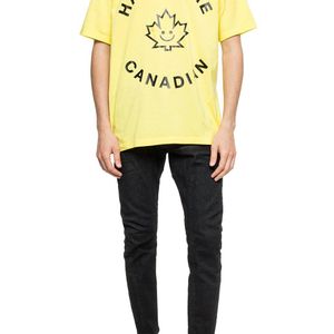 メンズ DSquared² Hardcore Canadian Tシャツ イエロー