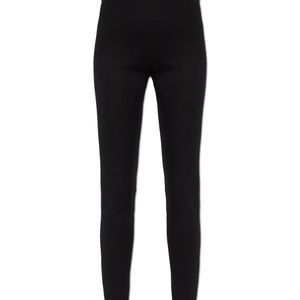 Versace Black Leggings With Logo Patch