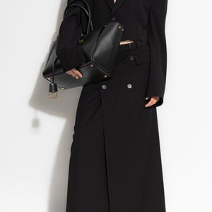 Balenciaga Black Skirt With Decorative Buttons
