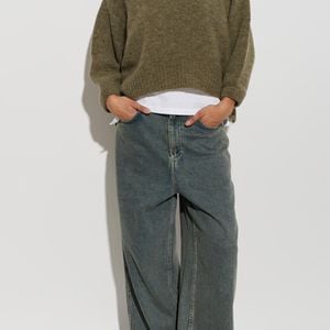 American Vintage Green Wide-Leg Jeans