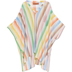 Missoni White Patterned Poncho