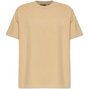 Canada Goose Natural T-Shirt With Logo for men