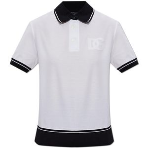 Dolce & Gabbana White Polo With Logo