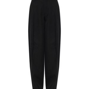 Victoria Beckham Black Wool Trousers With Pleats