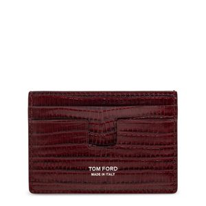 Tom Ford Purple Leather Card Holder for men