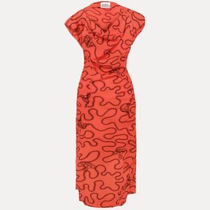 Vivienne Westwood Red Ionian Dress Dyed Tana Lawn