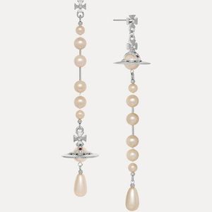 Vivienne Westwood Natural Broken Pearl Earrings Brass