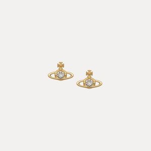 Vivienne Westwood White Nano Solitaire Earrings