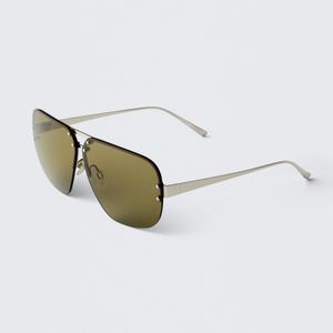 Weekday Black Tinted Oval Aviator Sunglasses