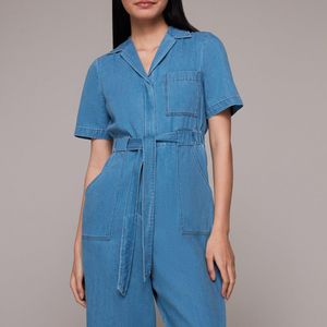 Whistles Blue Ciara Denim Jumpsuit