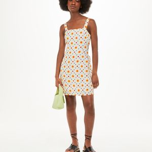 Whistles White Flower Diamond Kimmy Dress