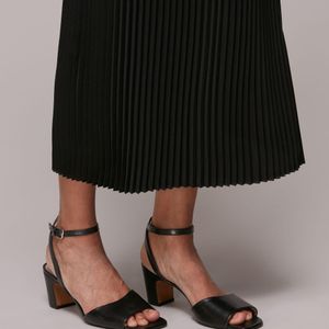 Whistles Black Emerson Block Heel Sandal