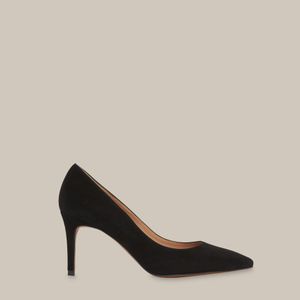 Whistles Natural Cari Mid Suede Point Pump