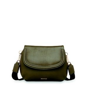 Whistles Green Nala Soft Saddle Bag