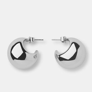 Whistles Metallic Chunky Curved Stud Earring