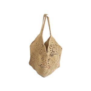 Springmoonatelier Metallic Neutrals Handmade Straw Tote Bag – A Unique Summer Bag
