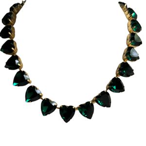 Laura Gray Black Grace Emerald Heart Necklace