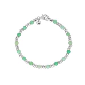 Nellou Jewellery Blue Gem Chrysoprase Bracelet Birthstone May Sterling