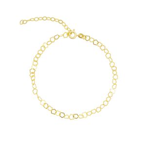 Spero London Metallic Pentagon Geometric Sterling Link Bracelet & Anklet