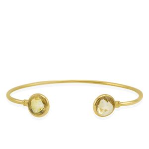 Vintouch Italy Brio Citrine Gold Vermeil Cuff Bracelet