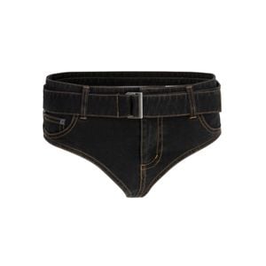 Circular Path Black Brief Bikini Bottoms