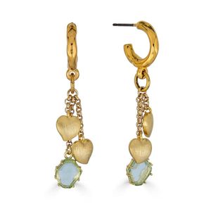 Loni Paul Jewelry Metallic Heart Charm Earring