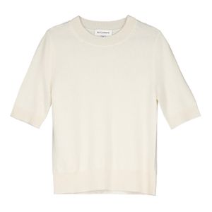 Bel Cashmere White Roma Cashmere Sweater Ivory