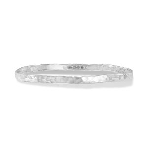 Dower & Hall White Hammered Bangle