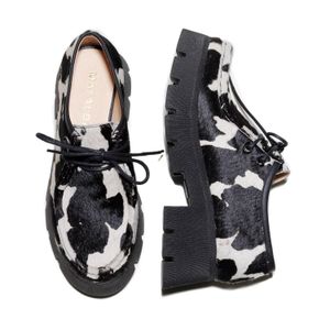 Mafalda Black Naomi Cow Print Chunky Loafer