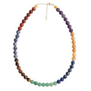 Kris Nations Seven Chakra Gemstone Beaded Necklace