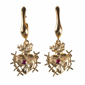 IN CAUDA VENENUM Metallic Devotion Earrings