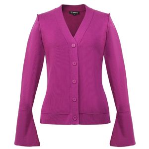 Smart and Joy Purple V Neckline Cardigan