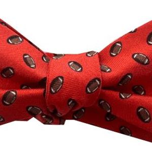 Lazyjack Press Red Touchdown Bow Tie Burnt for men