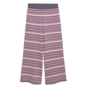 Peraluna Purple Illusion Organic Cotton Jacquard Knit Troussers