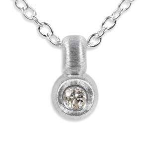 Adrian Ashley Metallic Pendant Featuring An Old-Cut Diamond Reclaimed From Vintage Jewellery