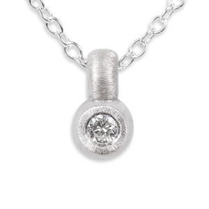 Adrian Ashley White Pendant Featuring A Natural Diamond Reclaimed From Vintage Jewellery