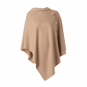 Franchetti Bond Natural Gisellina Dark Mocha Button Poncho