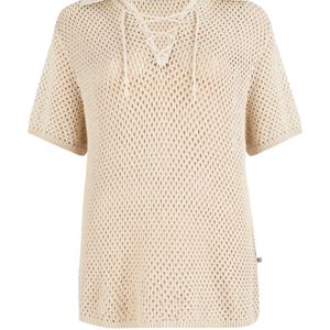 SALANIDA Natural Neutrals Coco Polo Lace Shirt Cream