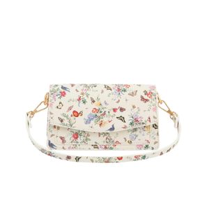 Fable England White Alice Garden Ivory Shoulder Bag