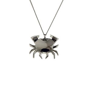 Origami Jewellery Black Crab Necklace Gun Metal
