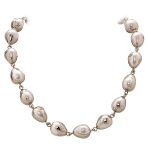 Dhwani Bansal Metallic Luna Necklace With Baroque Pearls