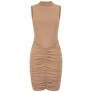 Celestine & Mae Brown Neutrals Ixia Mini Dress