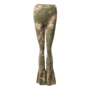 Fully Fashioning Green Zilla Floating Stitch Trouser Pants