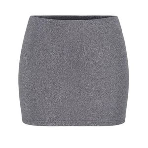 Conquista Grey Lurex Mini Skirt